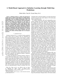 A Model-Based Approach to Imitation Learning through Multi-Step Predictions