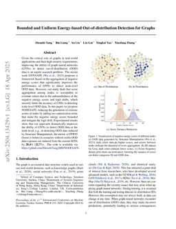 Bounded and Uniform Energy-based Out-of-distribution Detection for Graphs