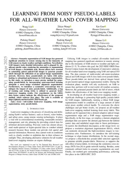 Learning from Noisy Pseudo-labels for All-Weather Land Cover Mapping
