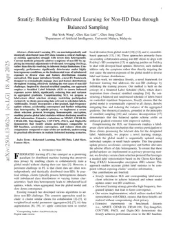 Stratify: Rethinking Federated Learning for Non-IID Data through Balanced Sampling