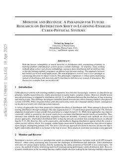 Monitor and Recover: A Paradigm for Future Research on Distribution Shift in Learning-Enabled Cyber-Physical Systems