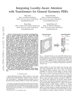 Integrating Locality-Aware Attention with Transformers for General Geometry PDEs
