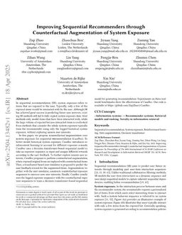 Improving Sequential Recommenders through Counterfactual Augmentation of System Exposure
