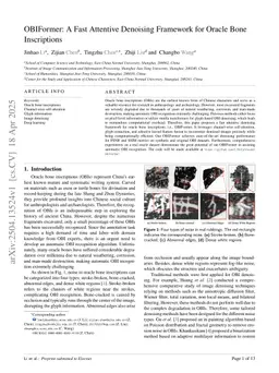 OBIFormer: A Fast Attentive Denoising Framework for Oracle Bone Inscriptions