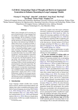 CoT-RAG: Integrating Chain of Thought and Retrieval-Augmented Generation to Enhance Reasoning in Large Language Models