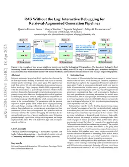RAG Without the Lag: Interactive Debugging for Retrieval-Augmented Generation Pipelines