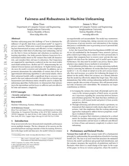 Fairness and Robustness in Machine Unlearning