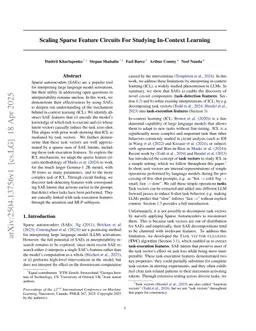 Scaling sparse feature circuit finding for in-context learning