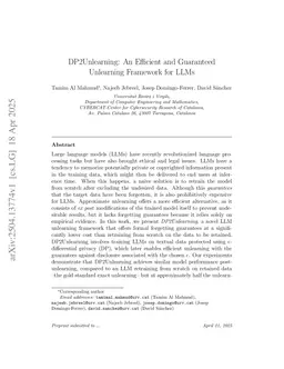 DP2Unlearning: An Efficient and Guaranteed Unlearning Framework for LLMs