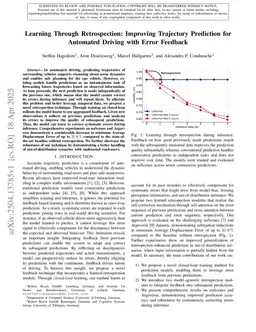 Learning Through Retrospection: Improving Trajectory Prediction for Automated Driving with Error Feedback
