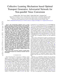 Collective Learning Mechanism based Optimal Transport Generative Adversarial Network for Non-parallel Voice Conversion