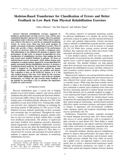 Skeleton-Based Transformer for Classification of Errors and Better Feedback in Low Back Pain Physical Rehabilitation Exercises