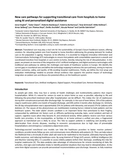 New care pathways for supporting transitional care from hospitals to home using AI and personalized digital assistance