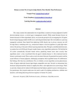 Human aversion? Do AI Agents Judge Identity More Harshly Than Performance