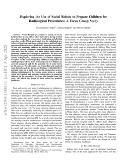 Exploring the Use of Social Robots to Prepare Children for Radiological Procedures: A Focus Group Study