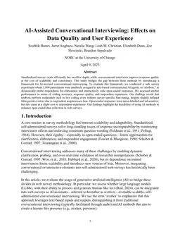 AI-Assisted Conversational Interviewing: Effects on Data Quality and Respondent Experience
