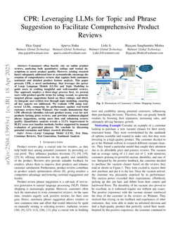 CPR: Leveraging LLMs for Topic and Phrase Suggestion to Facilitate Comprehensive Product Reviews
