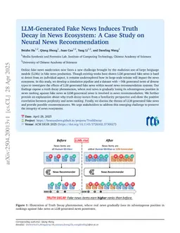 LLM-Generated Fake News Induces Truth Decay in News Ecosystem: A Case Study on Neural News Recommendation