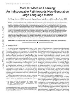 Modular Machine Learning: An Indispensable Path towards New-Generation Large Language Models