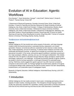 Evolution of AI in Education: Agentic Workflows