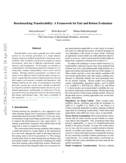 Benchmarking Transferability: A Framework for Fair and Robust Evaluation