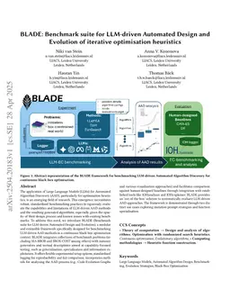 BLADE: Benchmark suite for LLM-driven Automated Design and Evolution of iterative optimisation heuristics