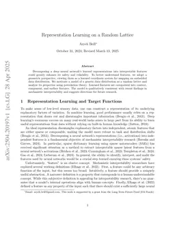 Representation Learning on a Random Lattice