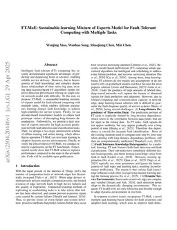FT-MoE: Sustainable-learning Mixture of Experts for Fault-Tolerant Computing