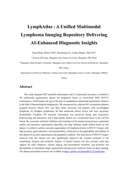 LymphAtlas- A Unified Multimodal Lymphoma Imaging Repository Delivering AI-Enhanced Diagnostic Insight