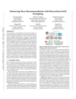 Enhancing News Recommendation with Hierarchical LLM Prompting