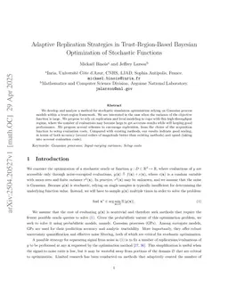 Adaptive Replication Strategies in Trust-Region-Based Bayesian Optimization of Stochastic Functions