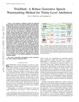 TriniMark: A Robust Generative Speech Watermarking Method for Trinity-Level Attribution