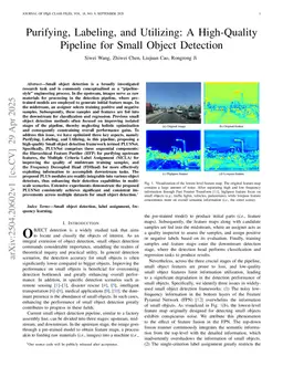 Purifying, Labeling, and Utilizing: A High-Quality Pipeline for Small Object Detection