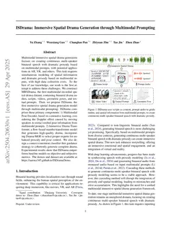 ISDrama: Immersive Spatial Drama Generation through Multimodal Prompting