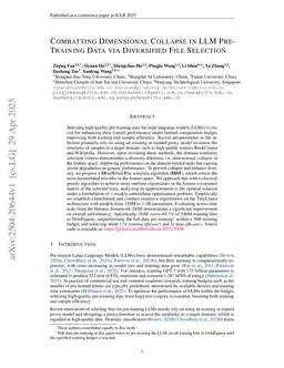 Combatting Dimensional Collapse in LLM Pre-Training Data via Diversified File Selection