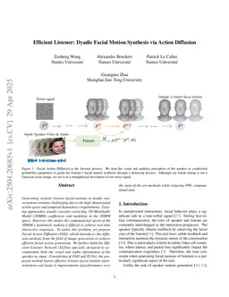 Efficient Listener: Dyadic Facial Motion Synthesis via Action Diffusion