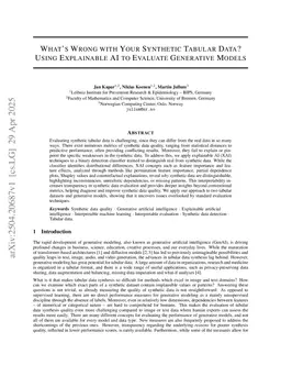 What's Wrong with Your Synthetic Tabular Data? Using Explainable AI to Evaluate Generative Models