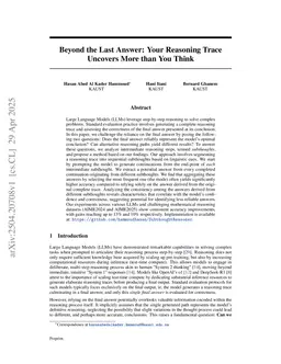 Beyond the Last Answer: Your Reasoning Trace Uncovers More than You Think