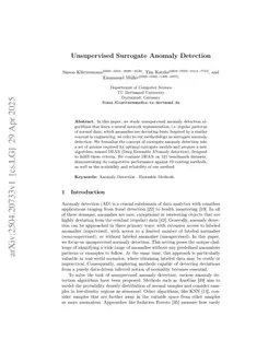 Unsupervised Surrogate Anomaly Detection