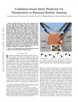 Confidence-based Intent Prediction for Teleoperation in Bimanual Robotic Suturing