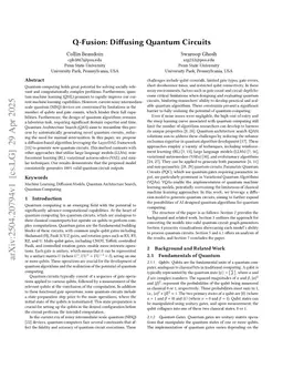 Q-Fusion: Diffusing Quantum Circuits