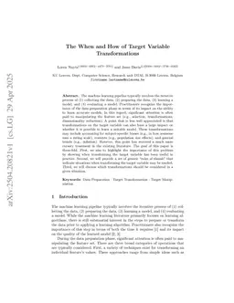 The When and How of Target Variable Transformations