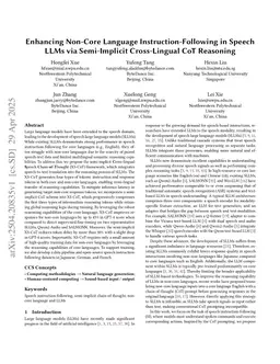 Enhancing Non-Core Language Instruction-Following in Speech LLMs via Semi-Implicit Cross-Lingual CoT Reasoning