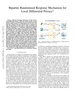 Bipartite Randomized Response Mechanism for Local Differential Privacy