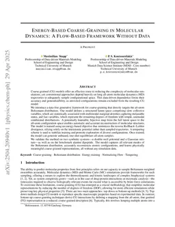Energy-Based Coarse-Graining in Molecular Dynamics: A Flow-Based Framework without Data