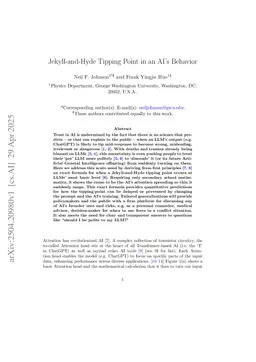 Jekyll-and-Hyde Tipping Point in an AI's Behavior