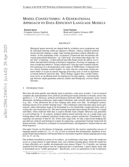 Model Connectomes: A Generational Approach to Data-Efficient Language Models