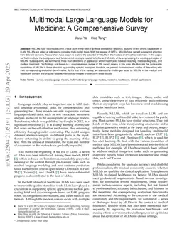 Multimodal Large Language Models for Medicine: A Comprehensive Survey