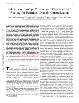 Token-Level Prompt Mixture with Parameter-Free Routing for Federated Domain Generalization