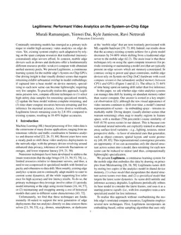 Legilimens: Performant Video Analytics on the System-on-Chip Edge